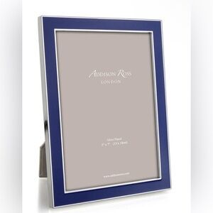 Addison Ross Navy and Silver-Plated Photo Frame